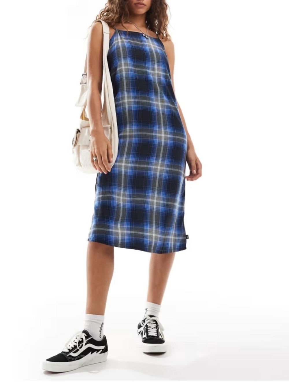 NWT Vans Blue Plaid Dress Small
